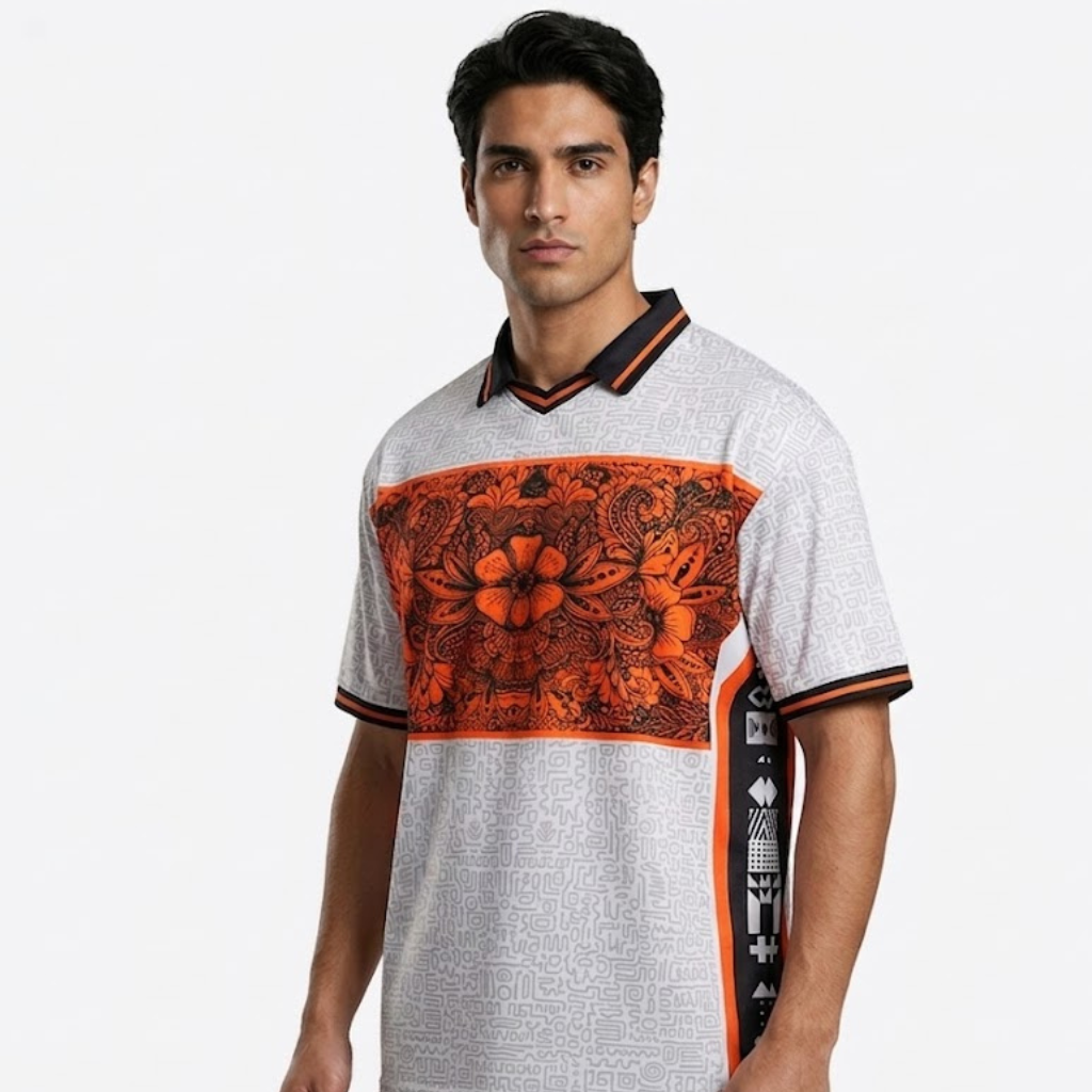 Men’s Oversized White Printed T-Shirt