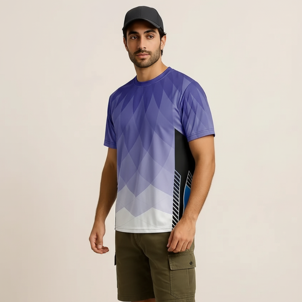 Men’s Purple Round Neck T-Shirt